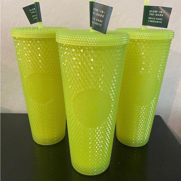 Starbucks Lemongrass GITD Bling Studded Cup Halloween Glow in the Dark Tumbler - Picture 11 of 11